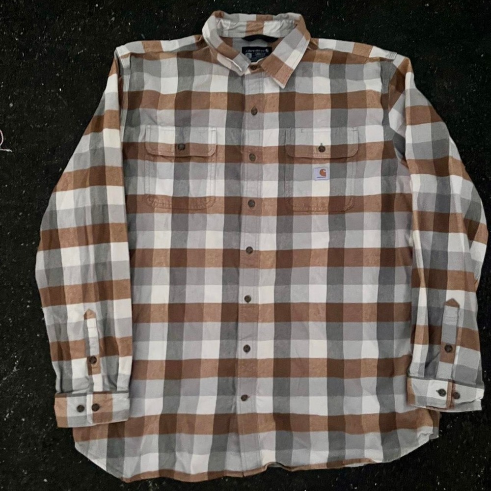 Carhartt plaid Button up Flannel size XL